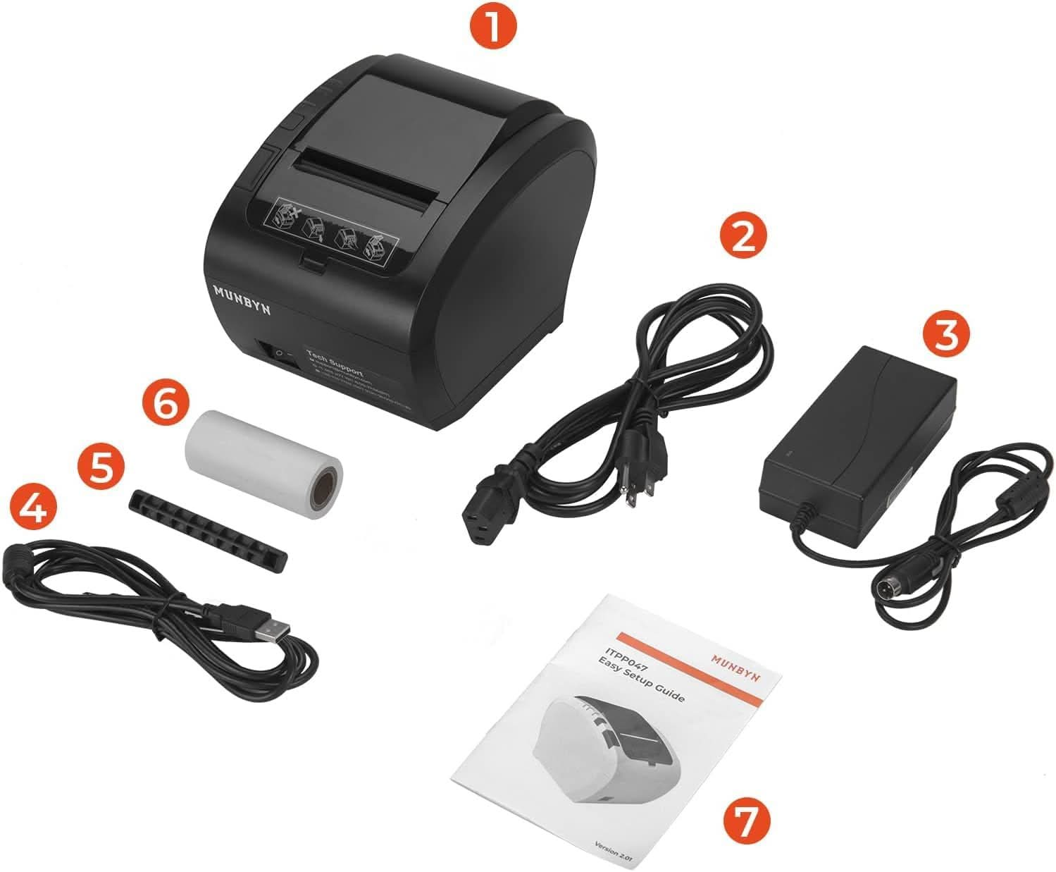 MUNBYN P047 WiFi Receipt Printer POS Printer (Upgrade)