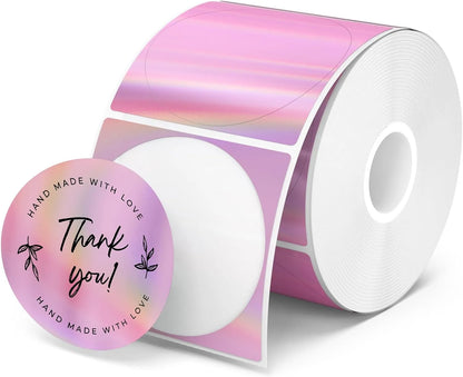 MUNBYN 2" Circle Holographic Series Thermal Labels