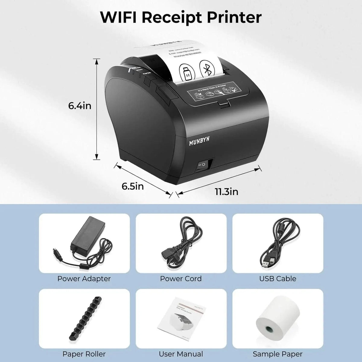 MUNBYN P047 WiFi Receipt Printer