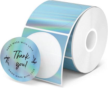 MUNBYN 2" Circle Holographic Series Thermal Labels