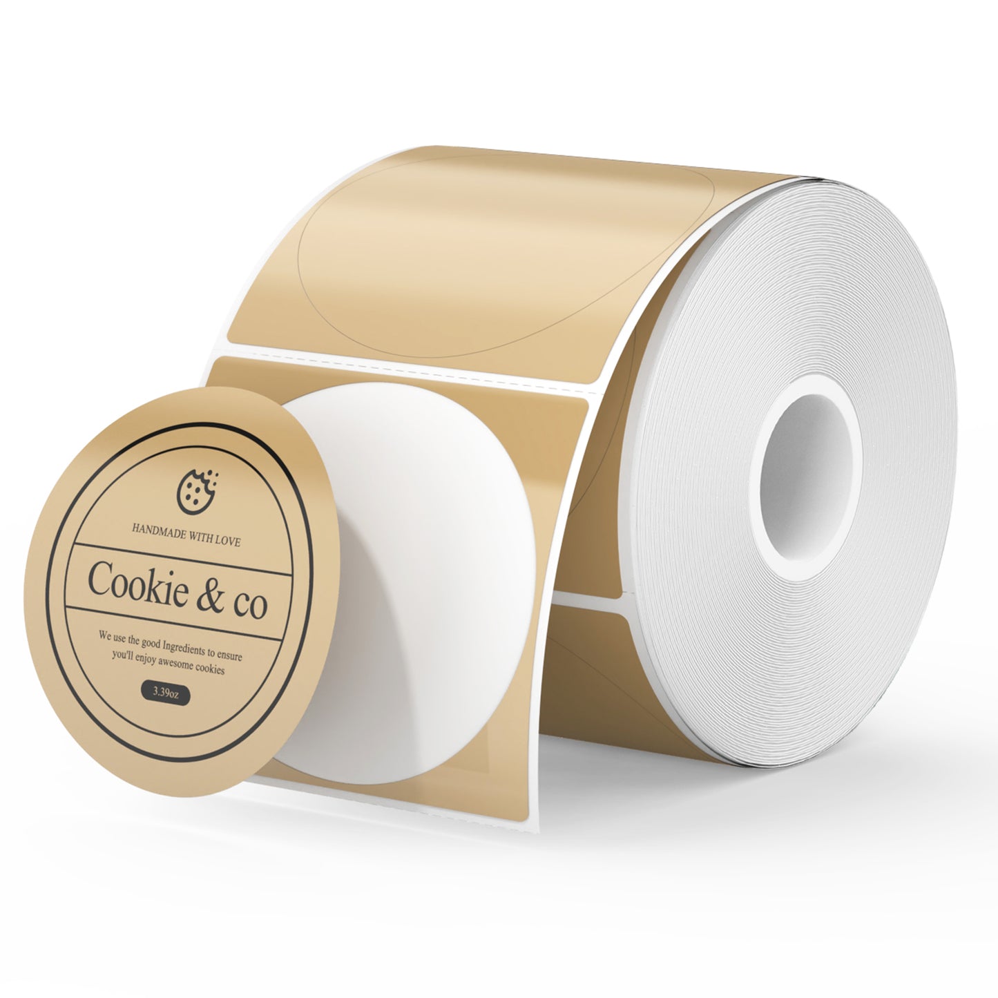 MUNBYN 3"x3" Generic Circle Series Thermal Labels (500/Roll)