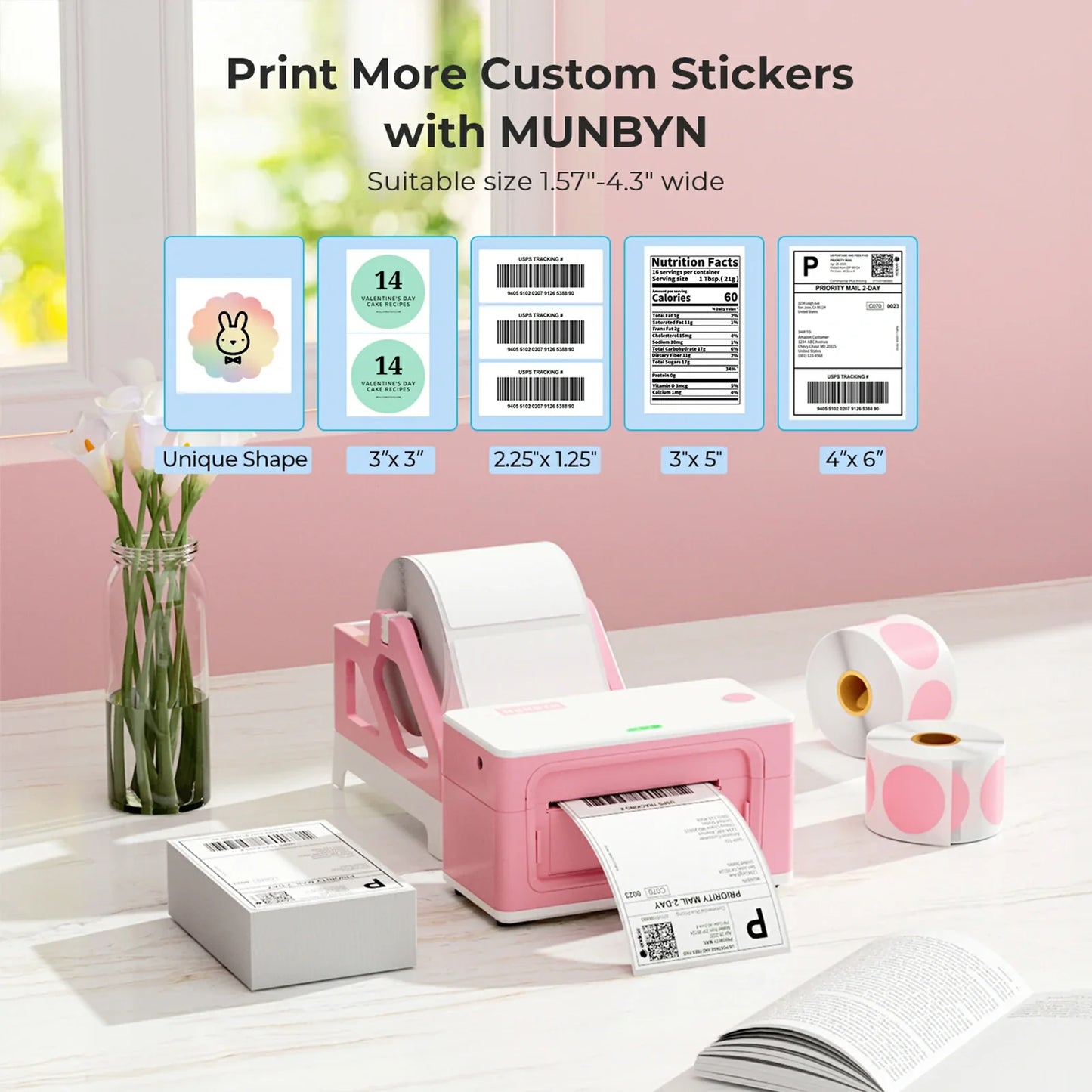 MUNBYN RealWriter 941B Bluetooth Thermal Label Printer Kit