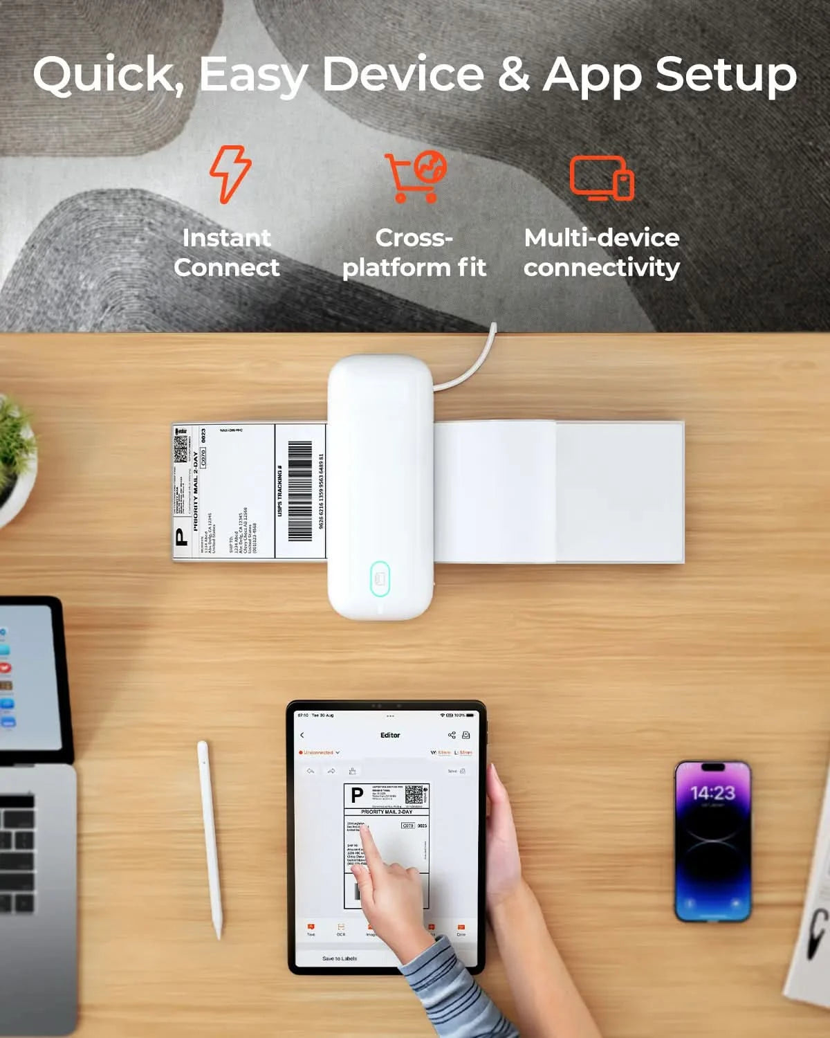 High-Speed Bluetooth Label Printing