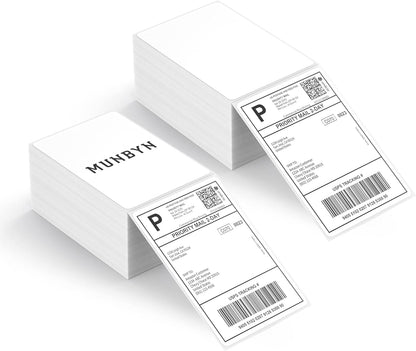 MUNBYN 4"x6" Fan-Fold Direct Thermal Shipping Labels (500/Stack)