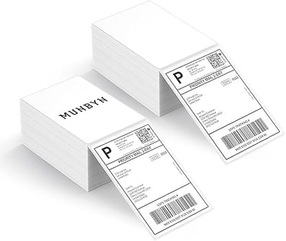 MUNBYN 4"x6" Fan-Fold Direct Thermal Shipping Labels (500/Stack)