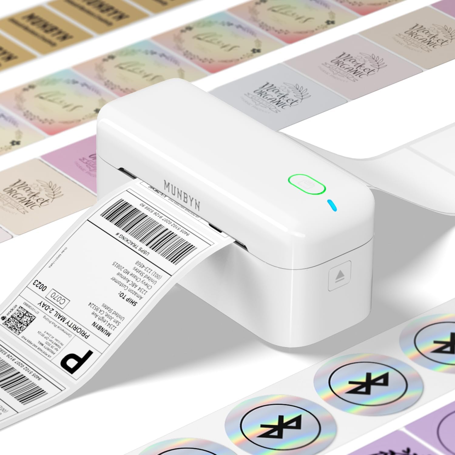 MUNBYN 402B High-Speed Bluetooth Label Printer
