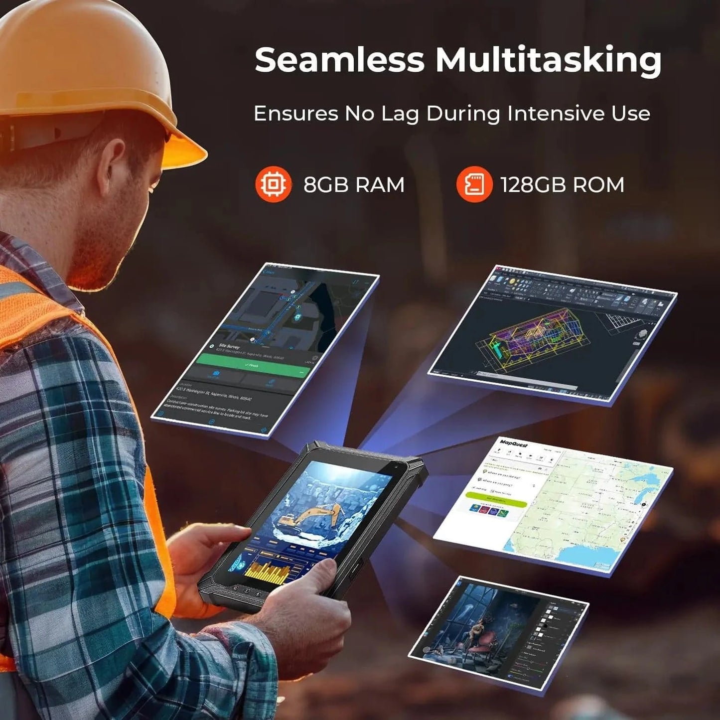 MUNBYN Rugged 8" Windows 11 Pro Tablet IRT06