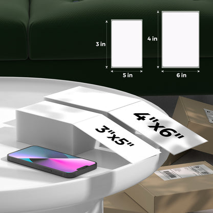 MUNBYN 3”x5" Generic Rectangle Series Fan-Fold Direct Thermal Shipping Labels (500/Stack)