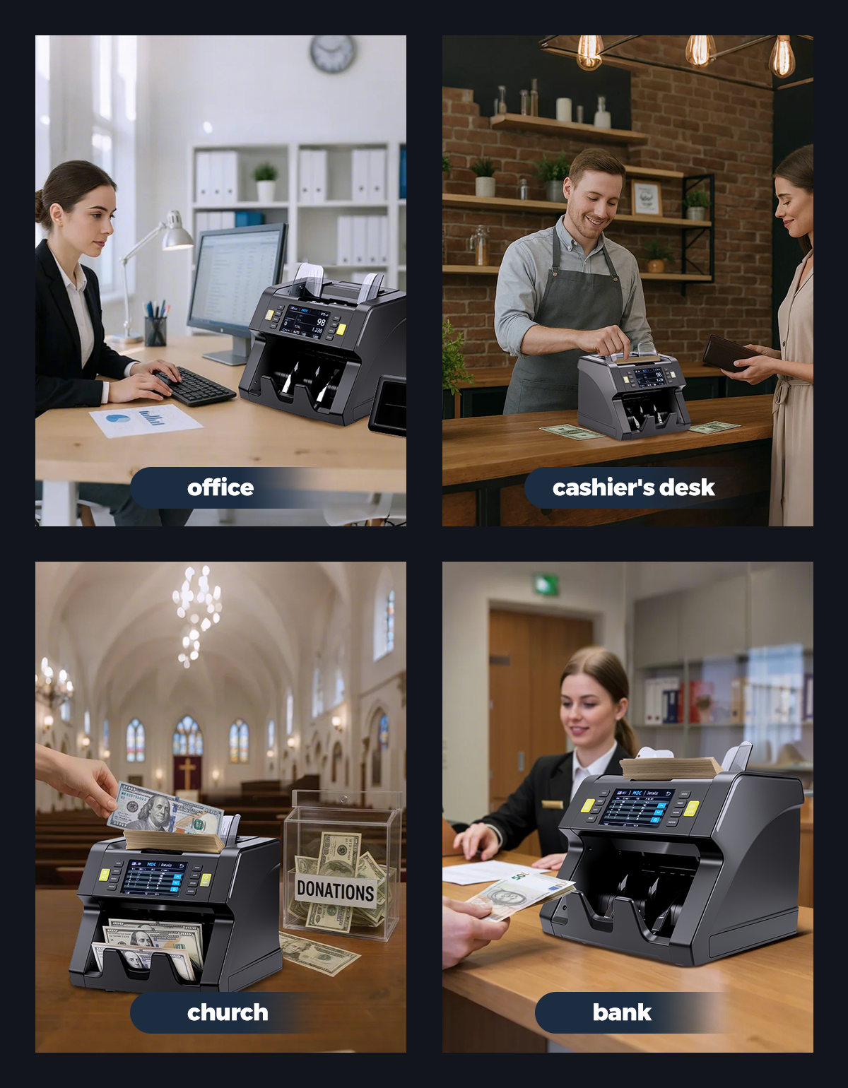 MUNBYN IMC21 Money Counter Machine Mixed Denomination