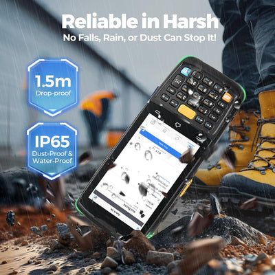 Rugged handheld scanner with drop-proof and dust-proof features