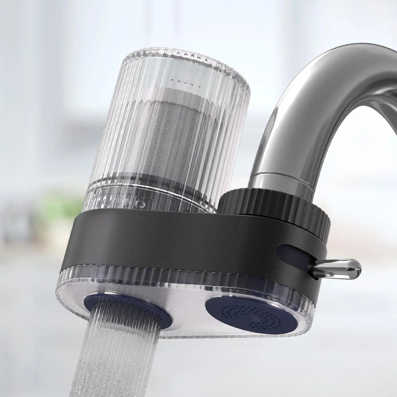 MUNBYN Activated Carbon Water Faucet Filter for Household Water Purification