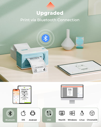 MUNBYN RealWriter 941BP Bluetooth Thermal Label Printer 300DPI