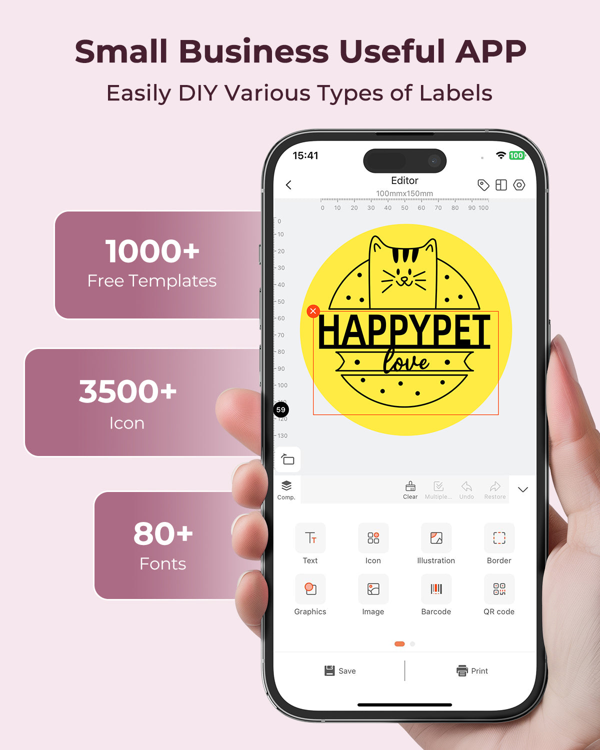 MUNBYN RealWriter 941BP Bluetooth Thermal Label Printer 300DPI