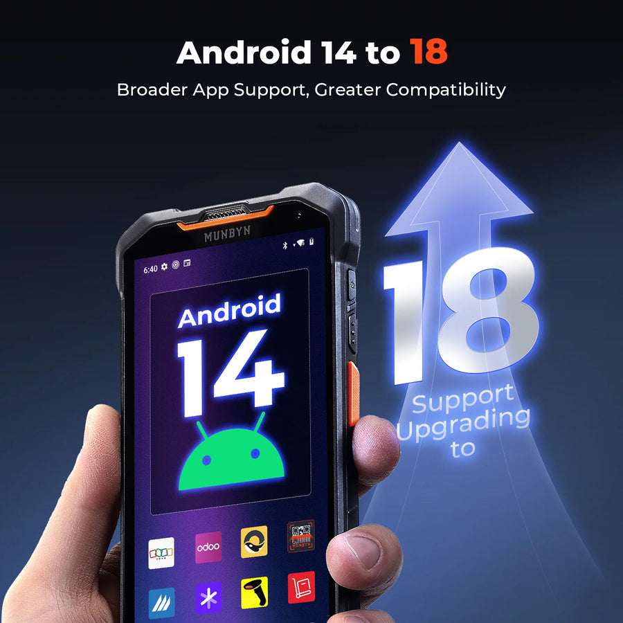 MUNBYN AceScan AS01P All-Day Android 14 with Zebra SE4710 Barcode Scanner