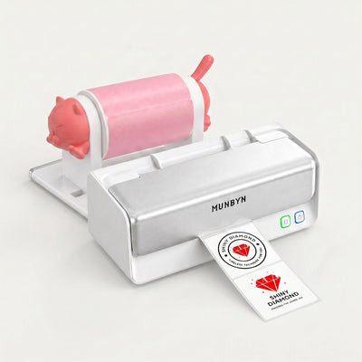 MUNBYN Cat Decor for RW405B Thermal Label Printer Roll Holder