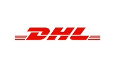 DHL logo in red on a white background