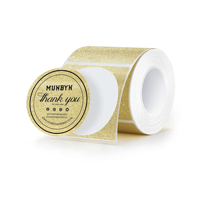 MUNBYN 2" Glitter Round Thermal Labels (100/Roll)