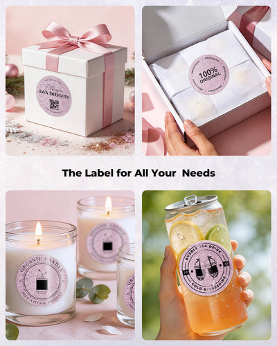 MUNBYN 2" Glitter Round Thermal Labels (100/Roll)
