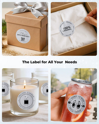 MUNBYN 2" Glitter Round Thermal Labels (100/Roll)