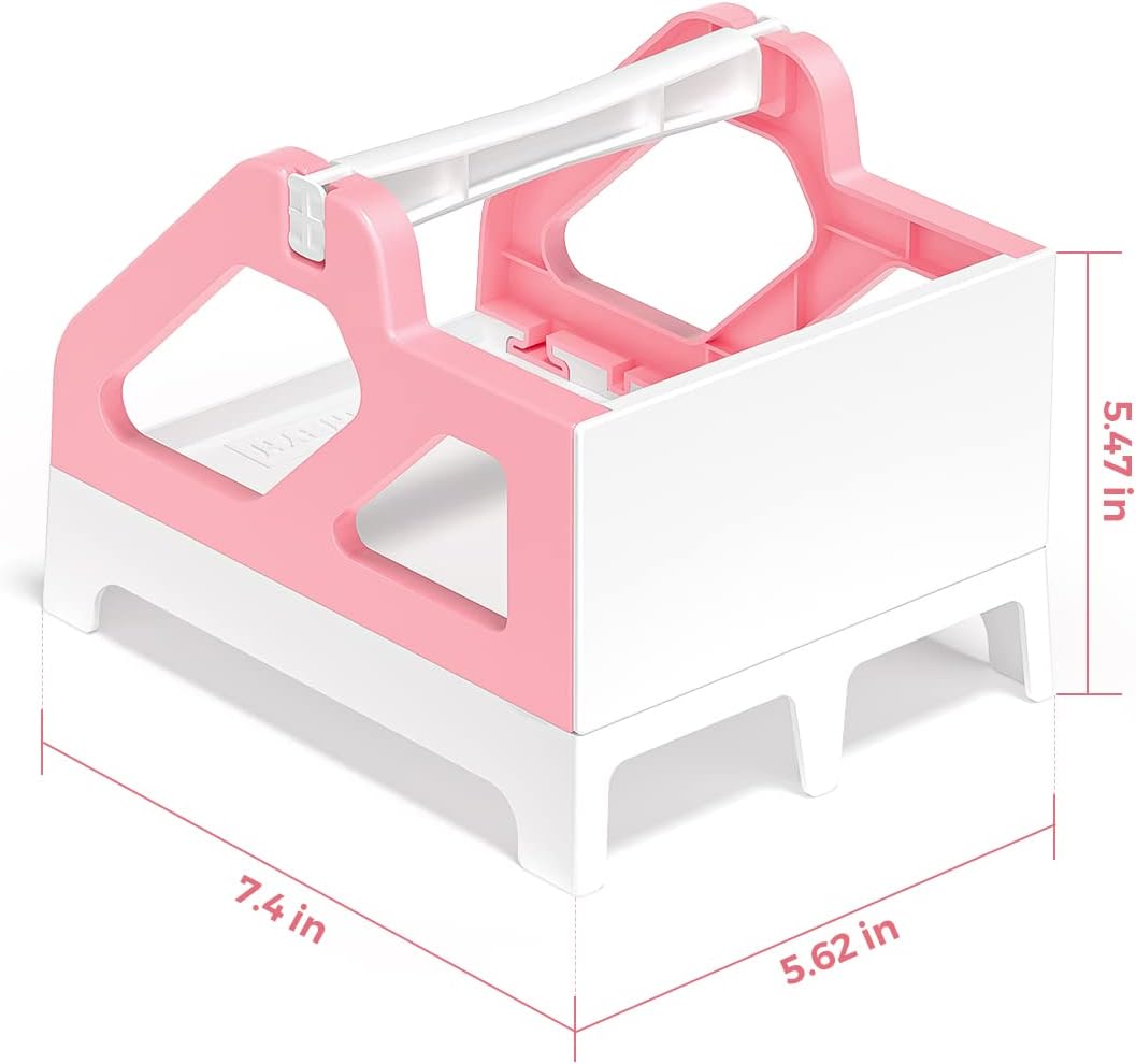 Six MUNBYN ILH01 label holder accessories for label printers, showing clear plastic holders on a white background.