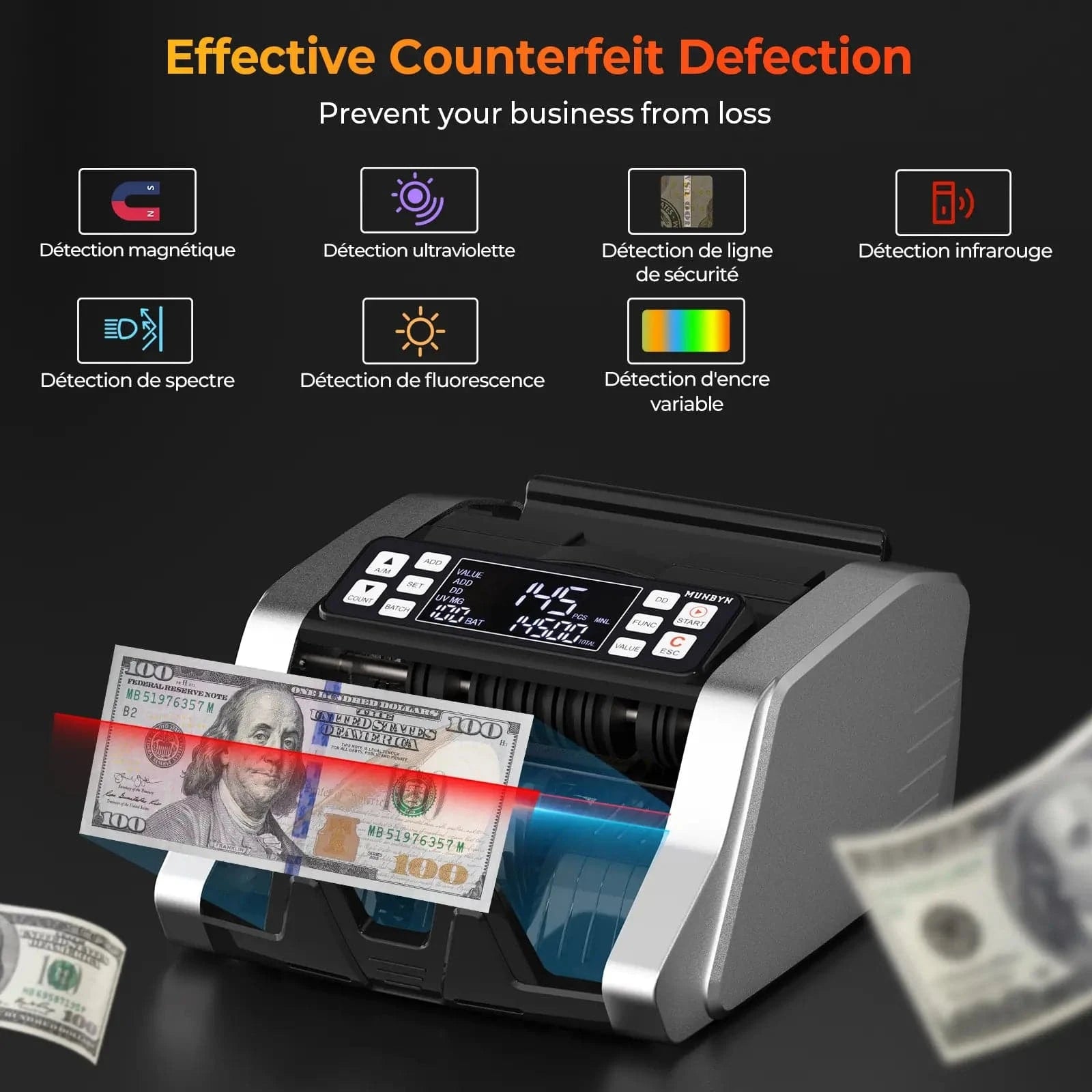 MUNBYN IMC20 Money Counter Machine