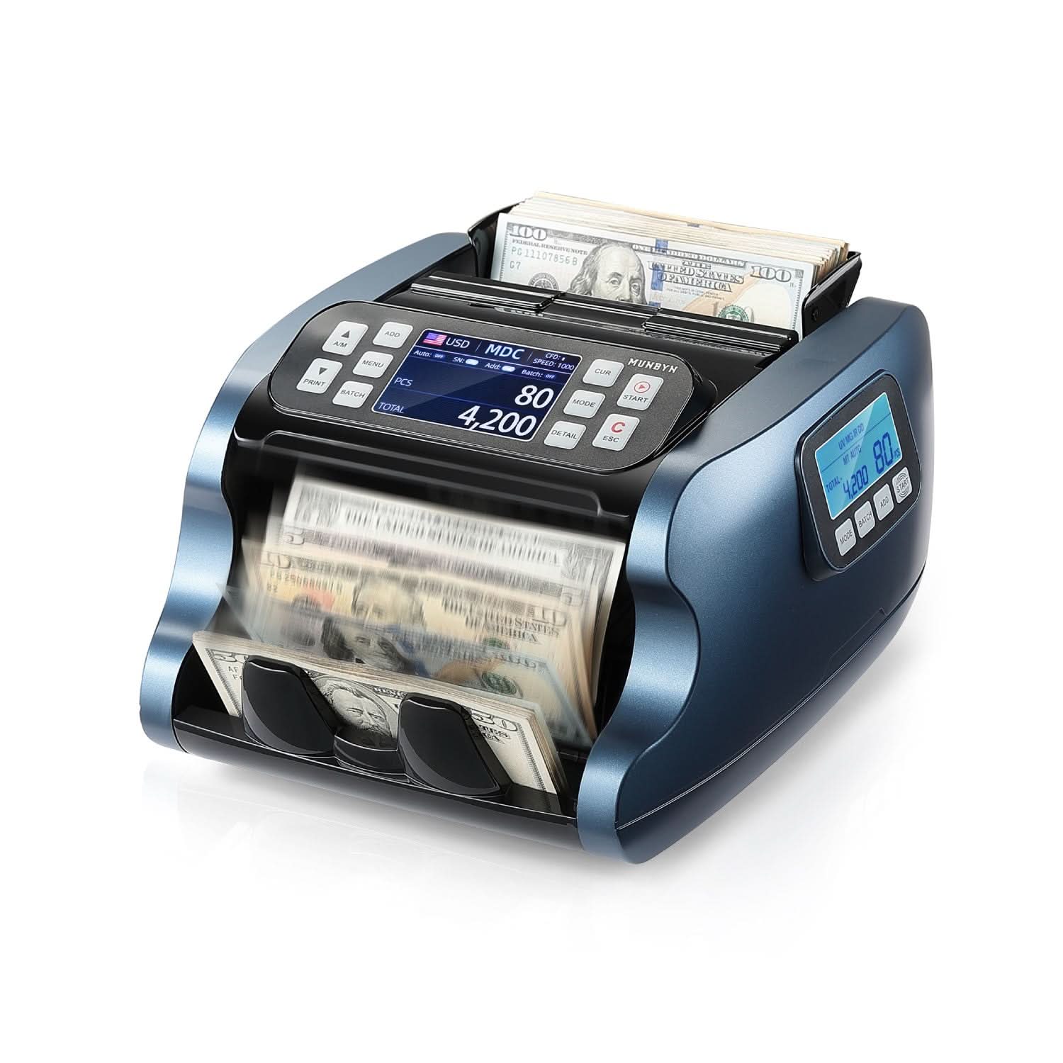 MUNBYN IMC22 Mixed Denomination Money Counter (Upgraded Version of IMC09)