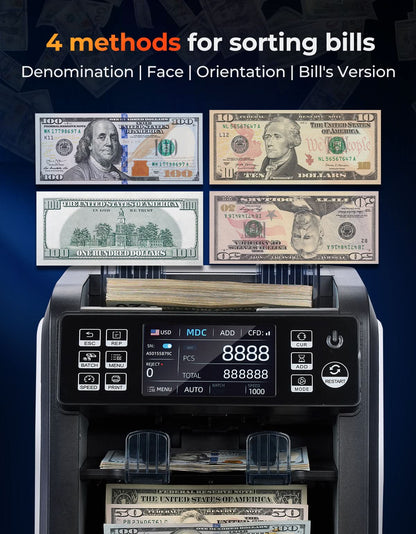 [Pre-Order] MUNBYN IMC23 Mixed Denomination with Reject Pocket Money Counter Machine