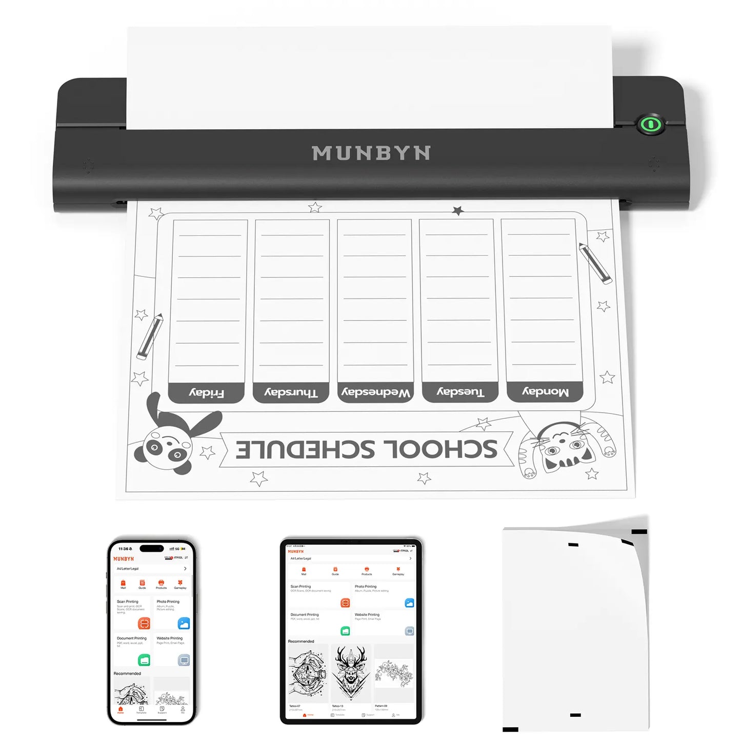 MUNBYN ITP02 Wireless Portable Printers