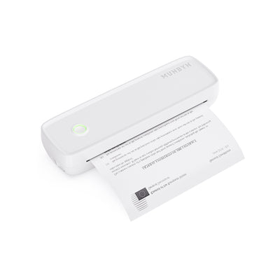 MUNBYN ITP04 Inkless A4 Portable Wireless Printer - White