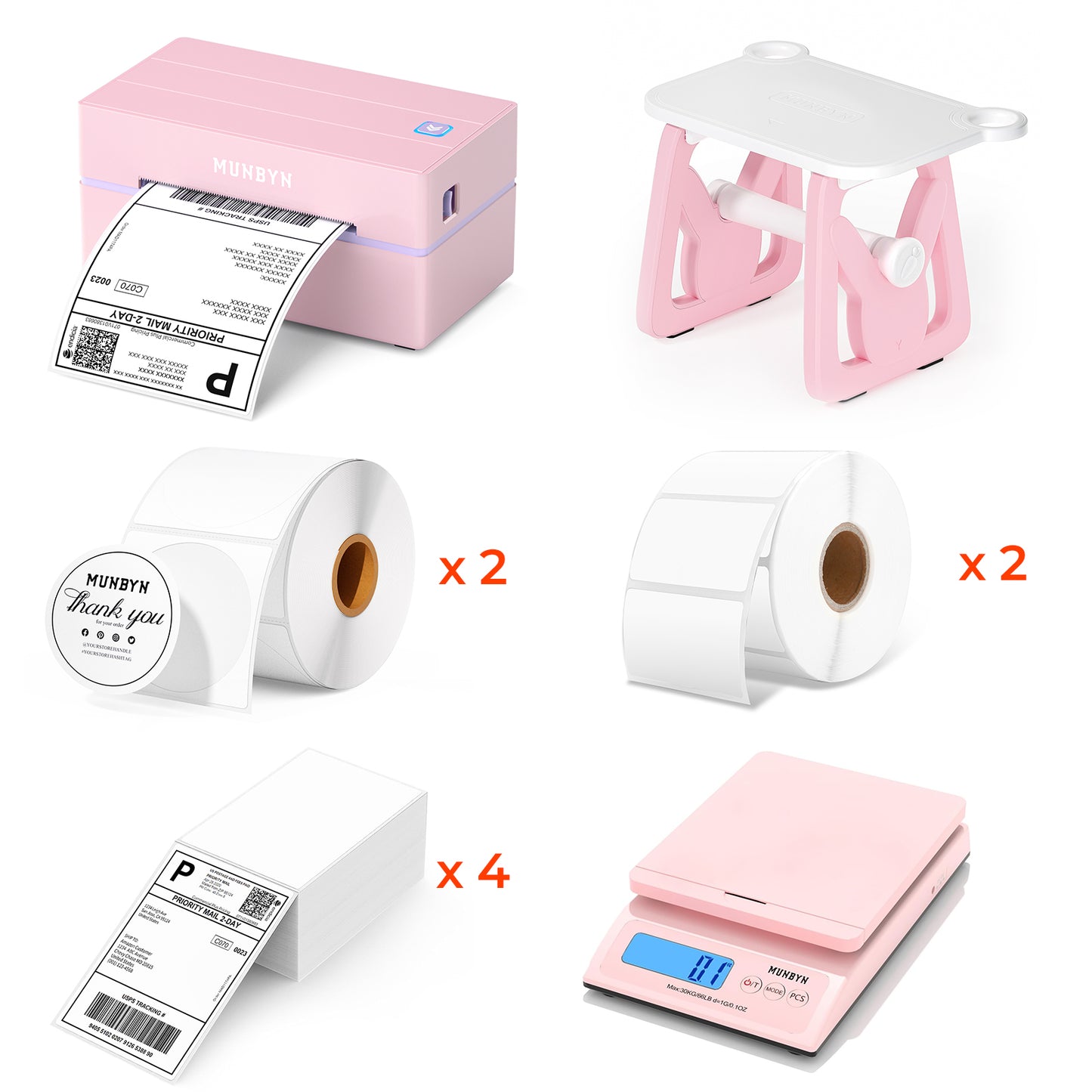 MUNBYN RealWriter 130B Bluetooth Thermal Label Printer Kit