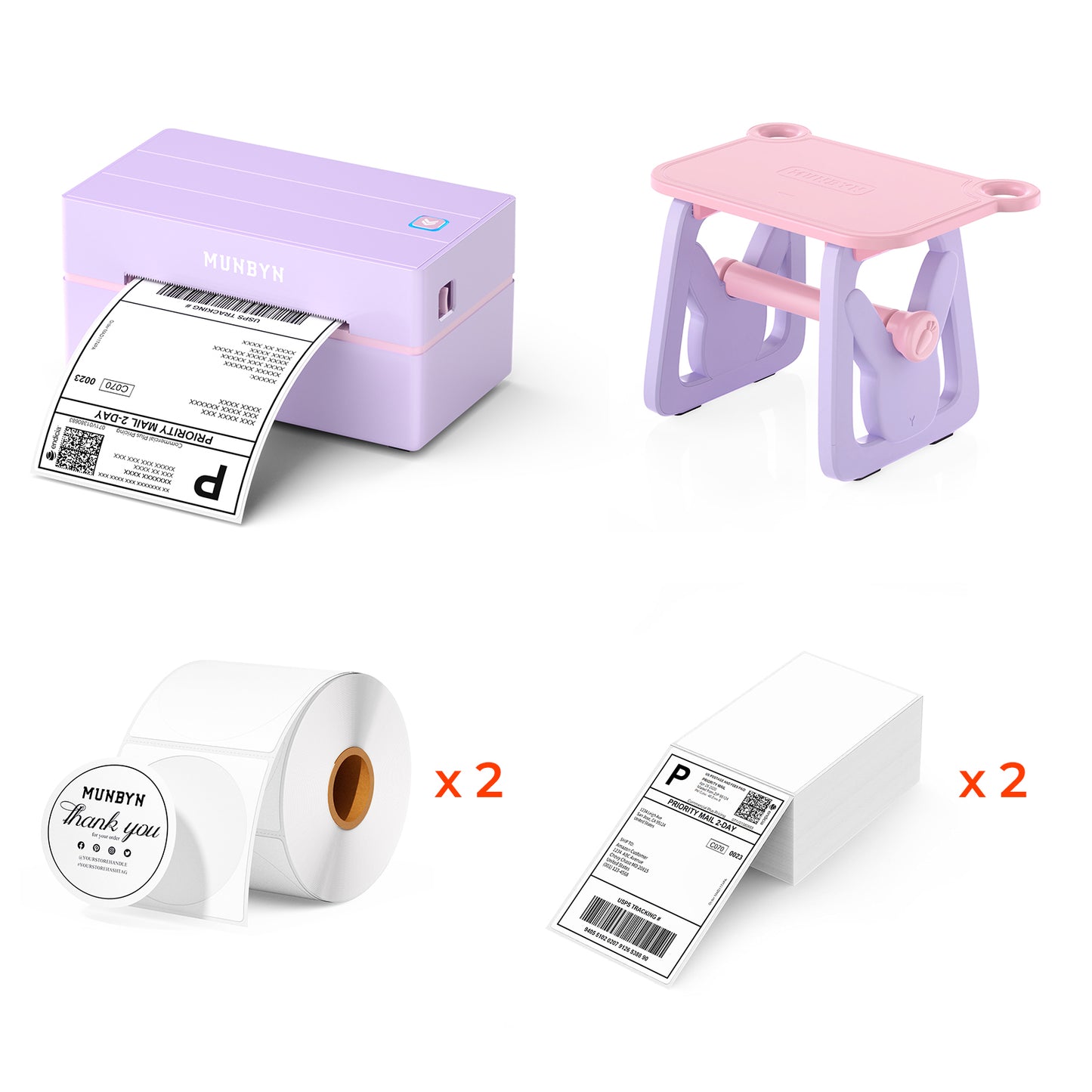 MUNBYN RealWriter 130B Bluetooth Thermal Label Printer Kit