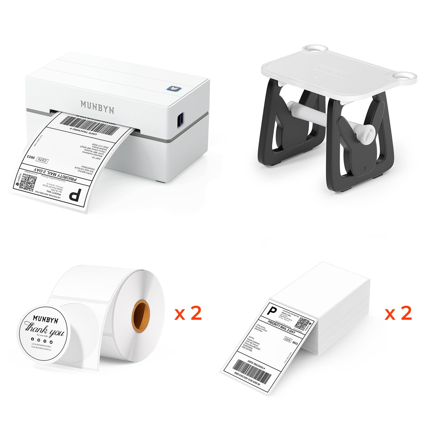 MUNBYN RealWriter 130B Bluetooth Thermal Label Printer Kit