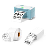 MUNBYN RealWriter 941BP thermal label printer kit with green labels and accessories for professional printing tasks