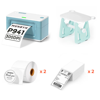 MUNBYN RealWriter 941BP Bluetooth Thermal Label Printer 300DPI Kit