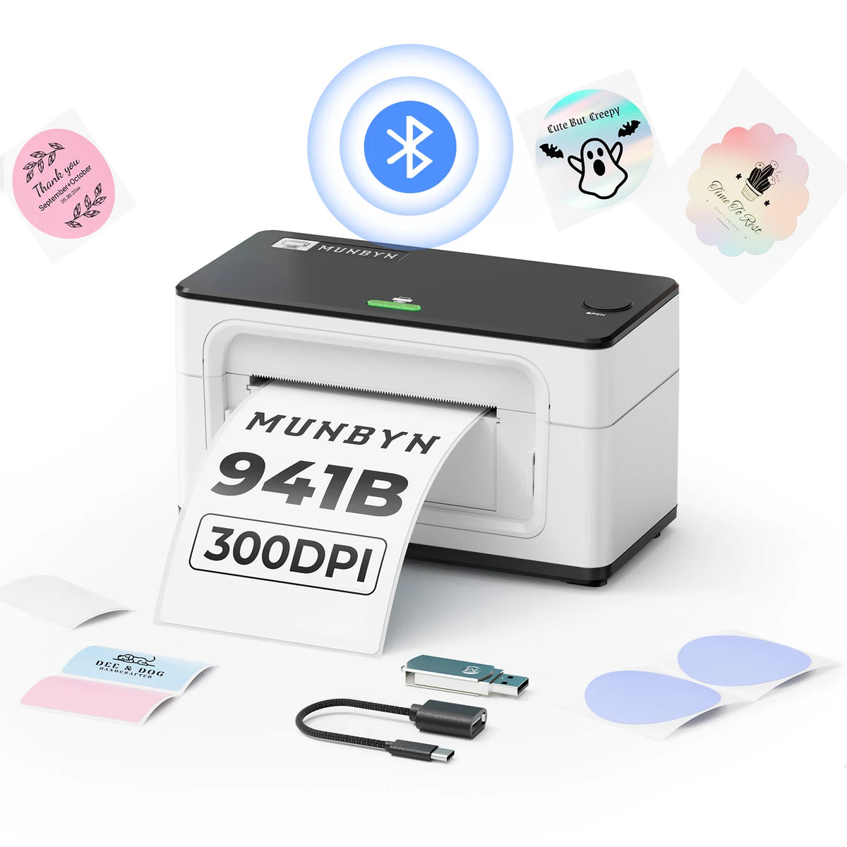 MUNBYN RealWriter 941B Bluetooth Thermal Label Printer