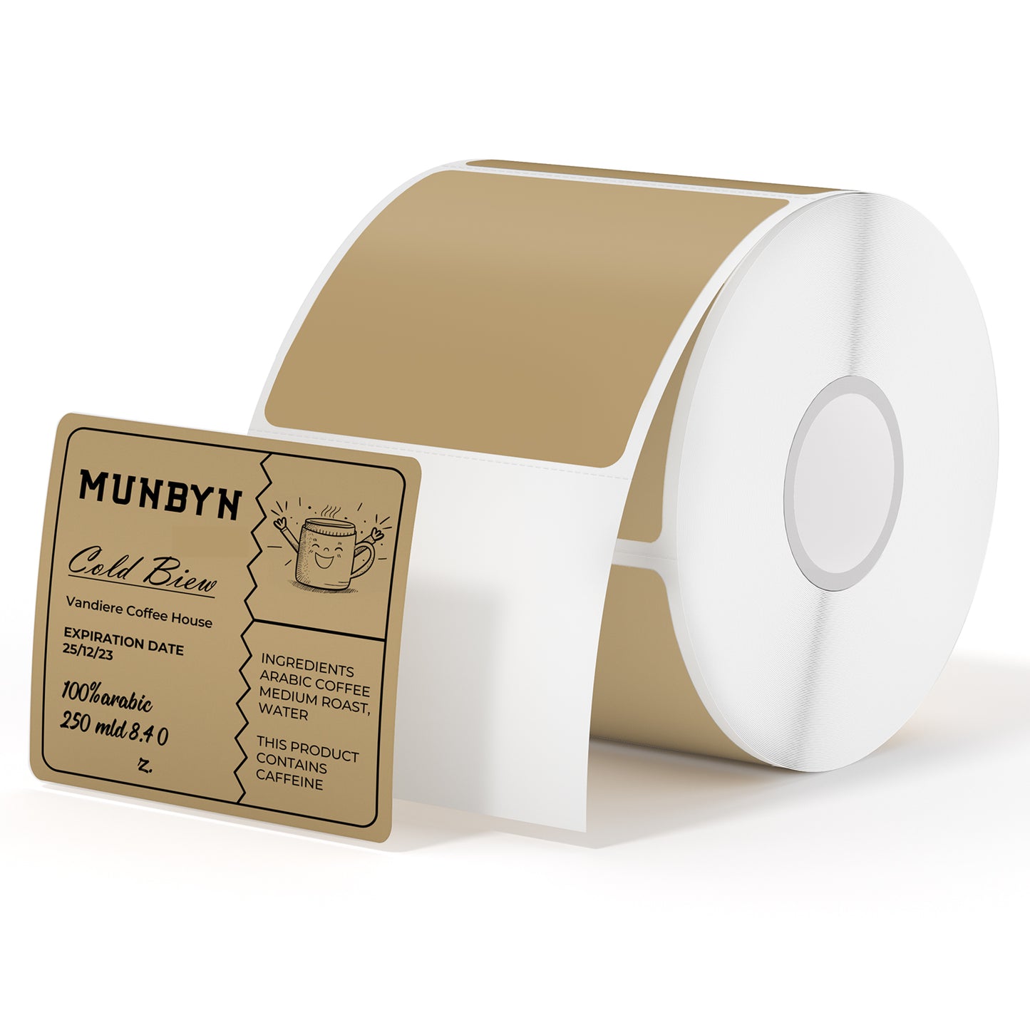 MUNBYN 2"x2" Generic Square Series Thermal Labels (750/Roll)