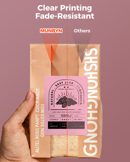 Munbyn 4"x3" Generic Rectangle Series Thermal Labels (500/Roll)