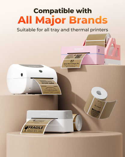 Munbyn 4"x2" Generic Rectangle Series Thermal Labels (500/Roll)