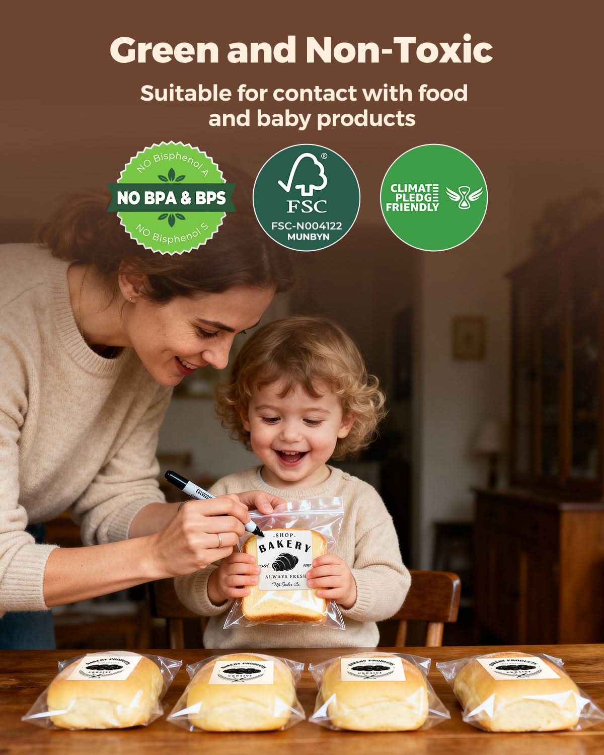 MUNBYN 3"x3" Generic Square Series Thermal Labels (500/Roll)