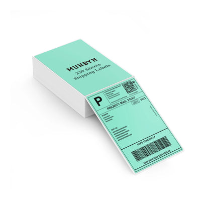 MUNBYN 4x6 Fan-Fold Direct Thermal Shipping Labels for Ecommerce Orders
