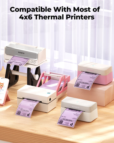 MUNBYN 4x6 Fan-Fold Direct Thermal Shipping Labels for Ecommerce Orders