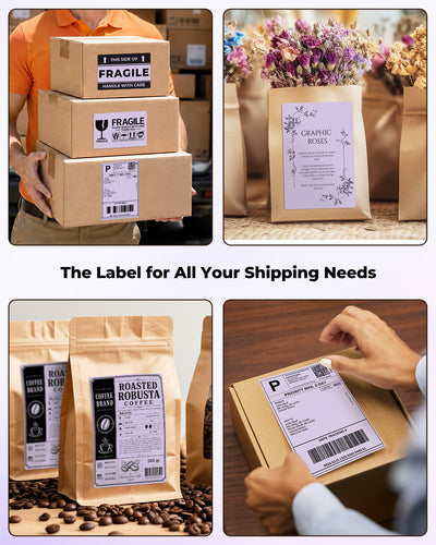 MUNBYN 4x6 Fan-Fold Direct Thermal Shipping Labels for Ecommerce Orders
