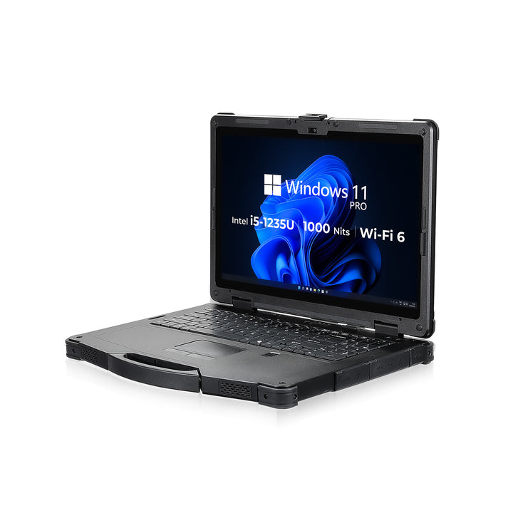 MUNBYN IRX16 Windows scanner tablet with black casing, featuring a large touchscreen display and barcode scanning capabilities.