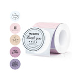 Two-inch Morandi color labels printed on MUNBYN label printer paper, showcasing vibrant, high-quality label printing.