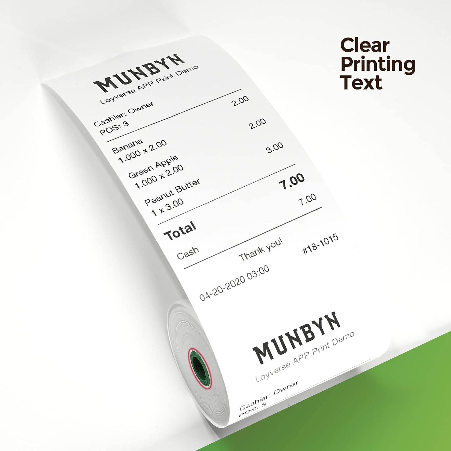MUNBYN 80mm Thermal Receipt Paper 3 1/8" x 230ft 10 Rolls