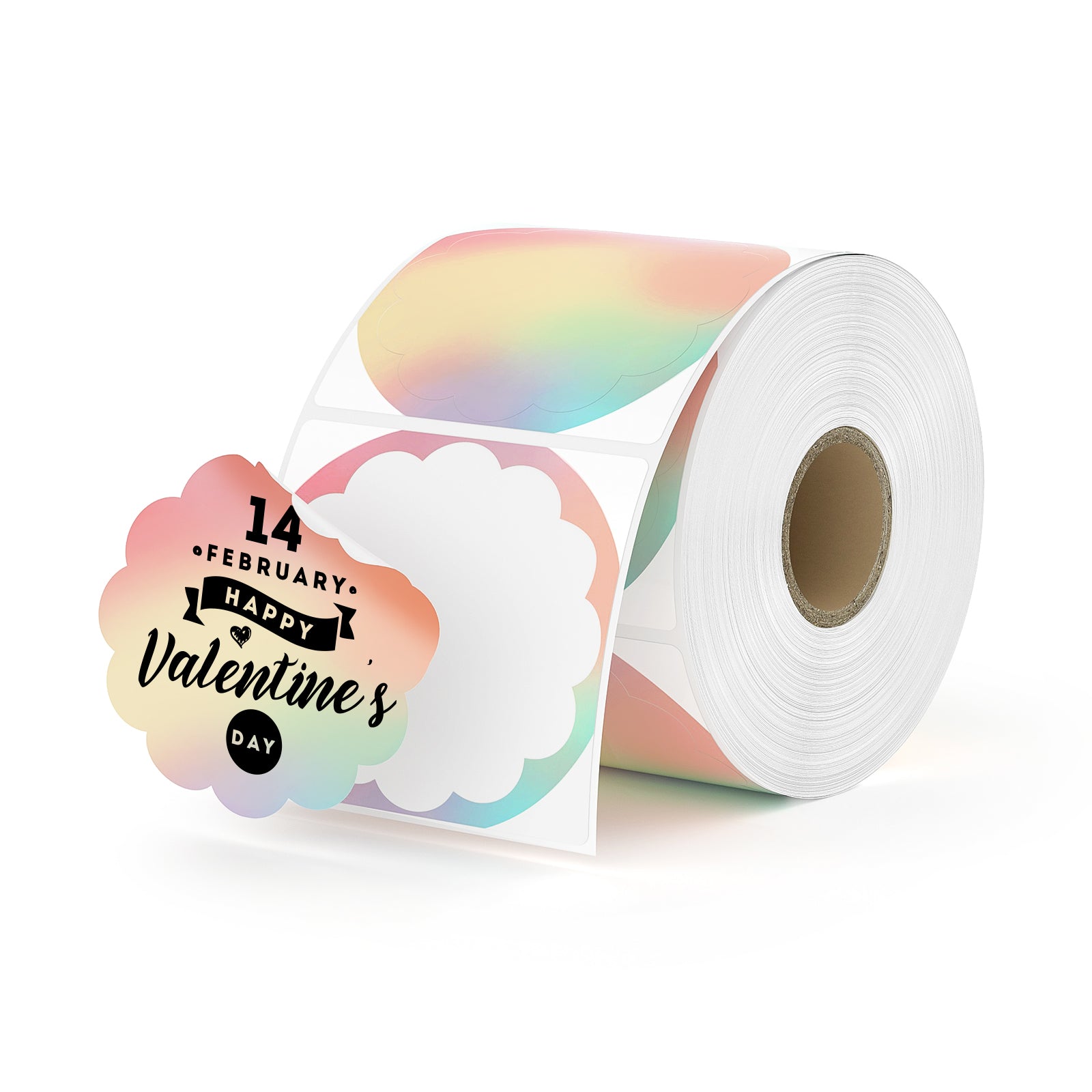 MUNBYN Rainbow Thermal Sticker Labels (500 Labels/Roll)
