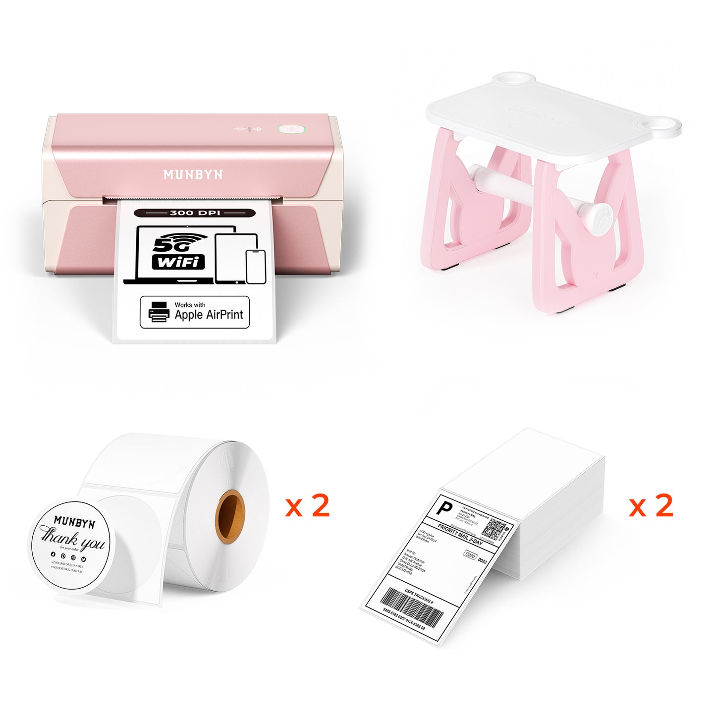 MUNBYN RealWriter 401AP AirPrint Thermal Label Printer Kit