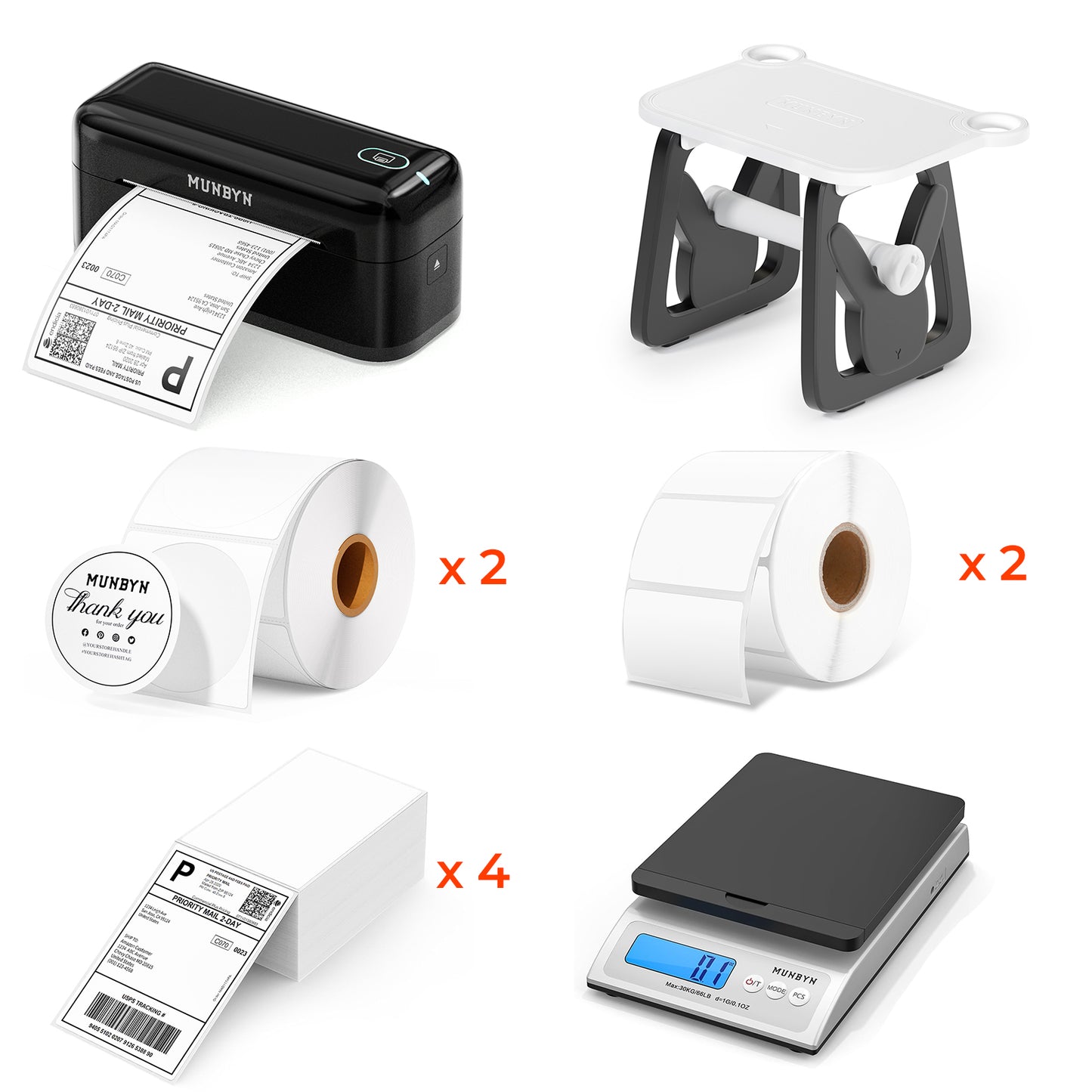 MUNBYN RealWriter 402B Bluetooth Thermal Label Printer Kit