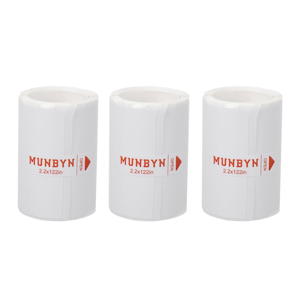 MUNBYN SP01 AI Printer Thermal Sticker Paper Refill | 2.2" x 122", 3 Rolls