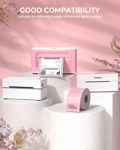MUNBYN 2.25"x1.25" Generic Rectangle Series Thermal Labels (1000/Roll)